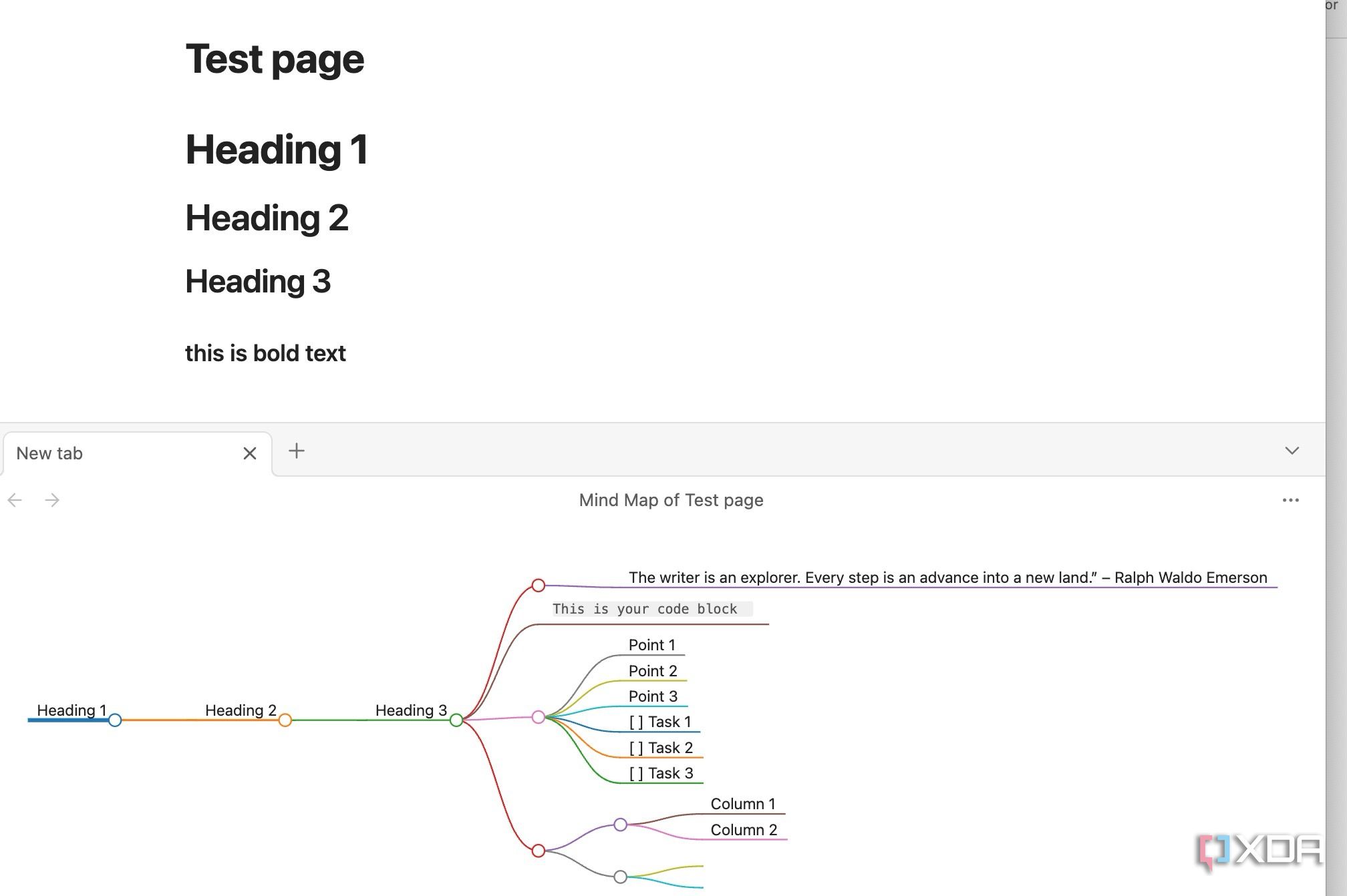 Mind maps in Obsidian