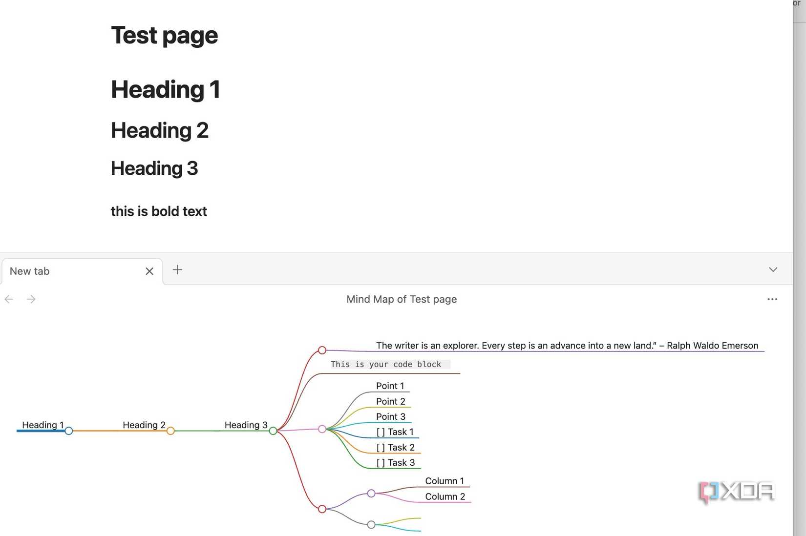 Mind maps in Obsidian