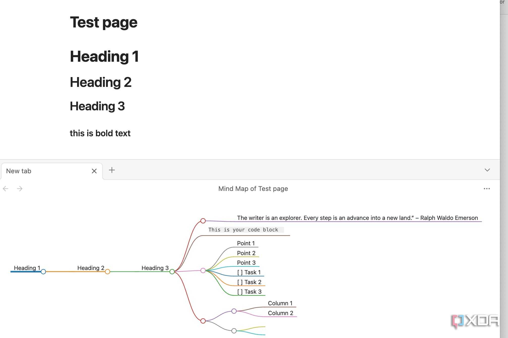 Mind maps in Obsidian