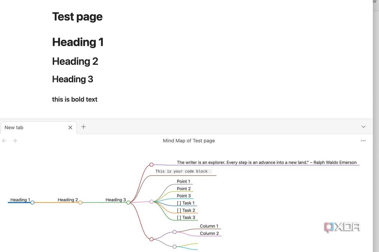 Mind maps in Obsidian
