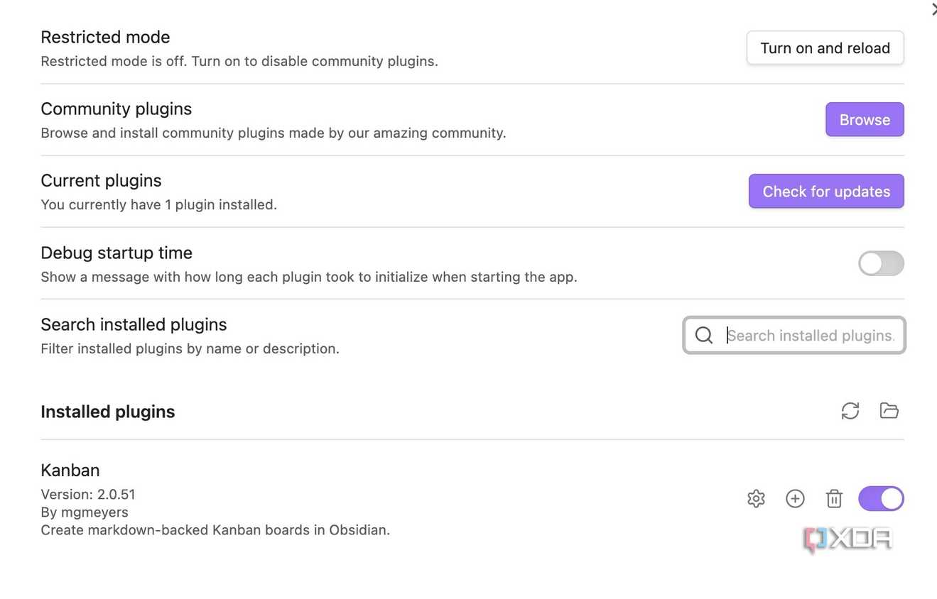 enable kanban in Obsidian