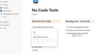 A screenshot showing Notion page