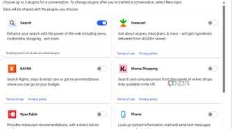 A screenshot showing Copilot plugins