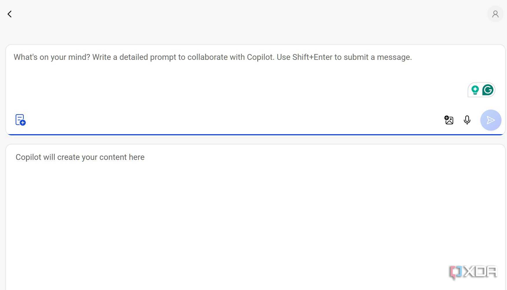A screenshot showing Copilot notebook