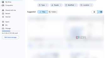 A screenshot showing Google Drive home