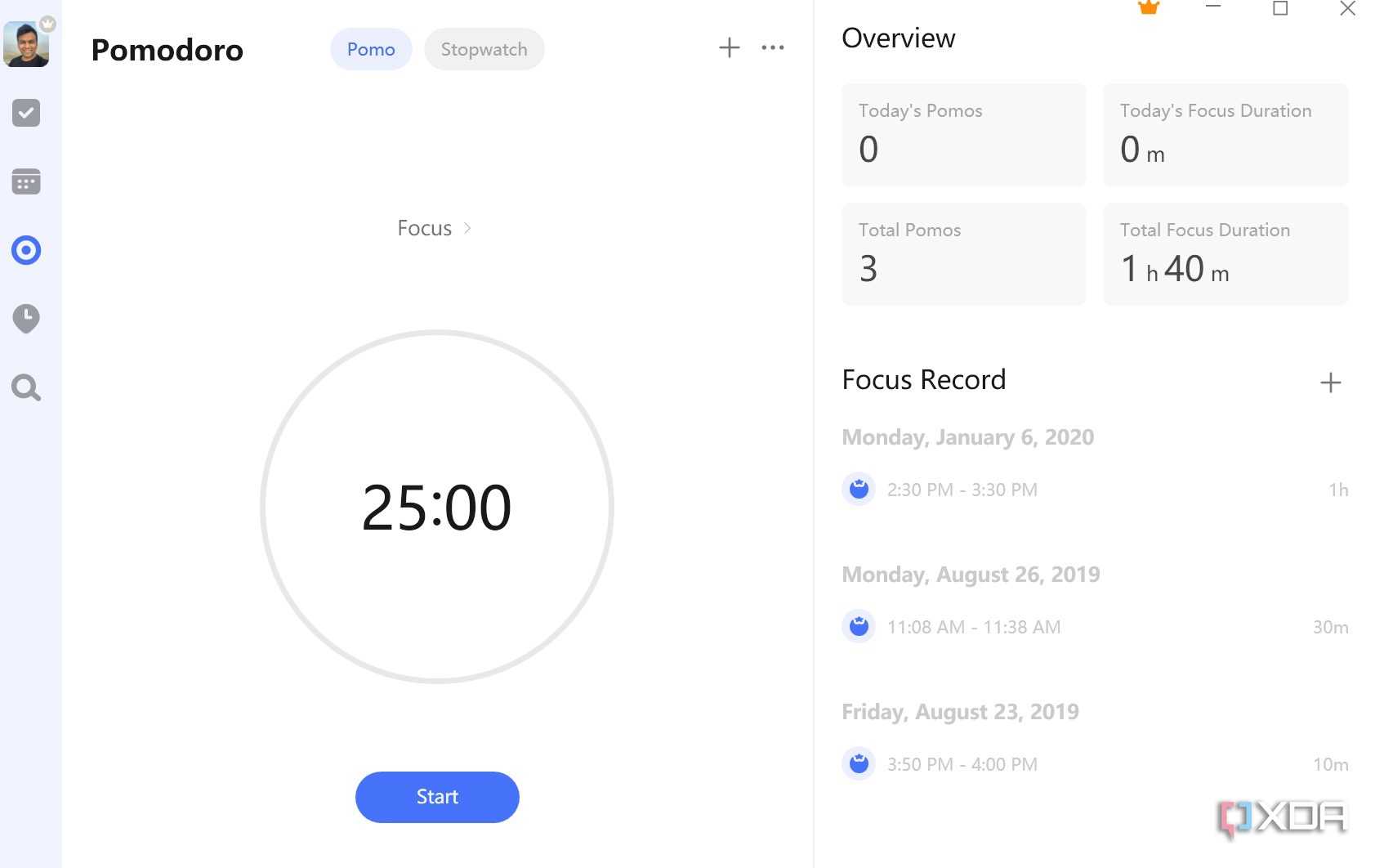 TickTick Pomodoro