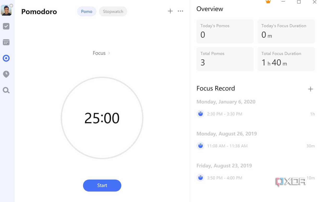 TickTick Pomodoro