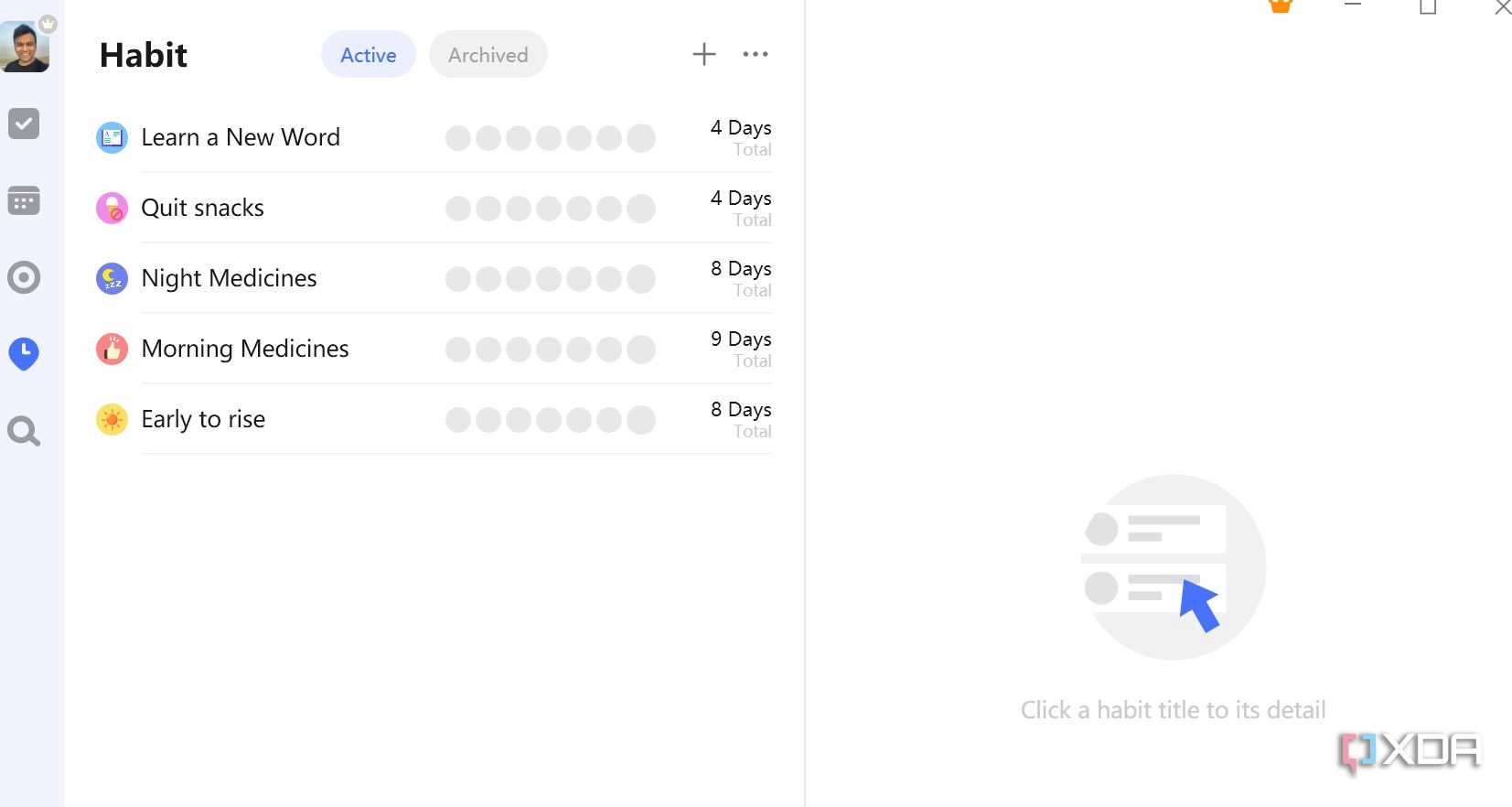 TickTick habit tracker
