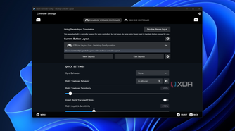 Desktop button layout editor in Steam