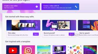 Clipchamp create video with AI