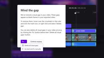 Clipchamp fix gaps