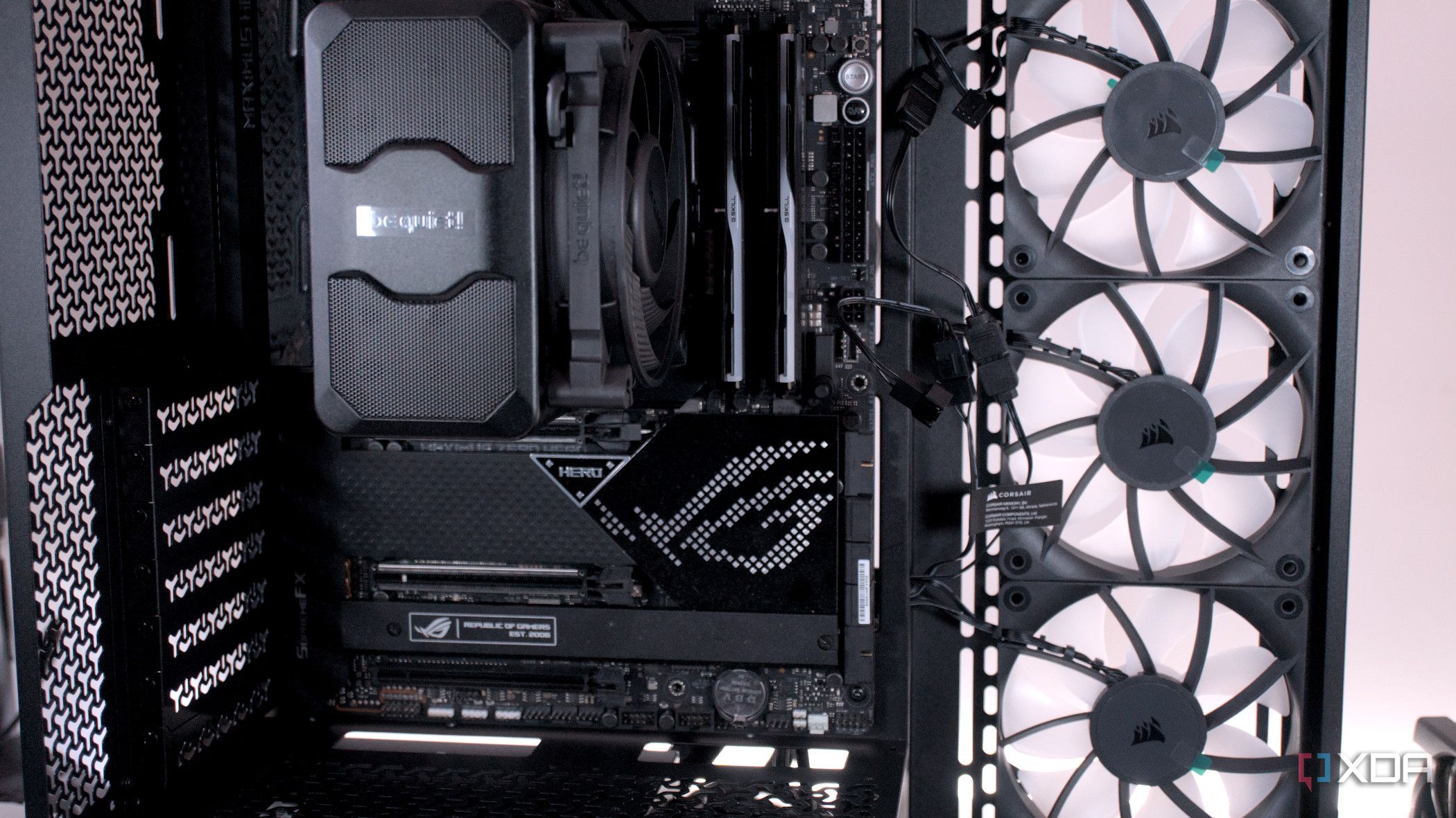 PC installed inside the Corsair 3500X ARGB