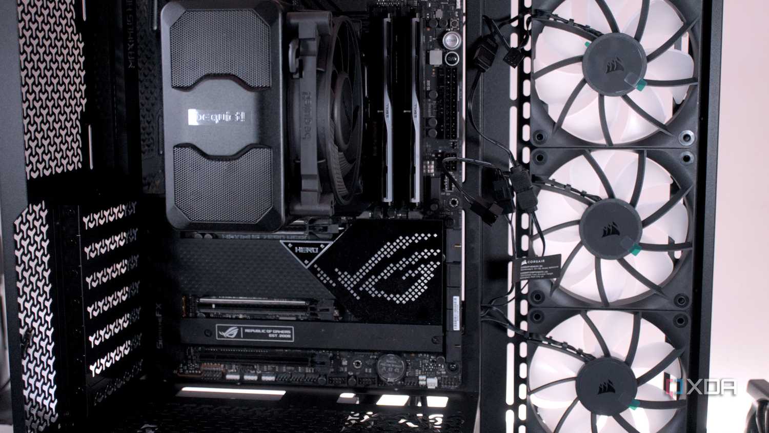 PC installed inside the Corsair 3500X ARGB