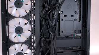 Cable routing inside the Corsair 3500X ARGB