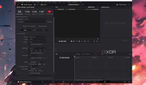 The Da Vinci Resolve dashboard