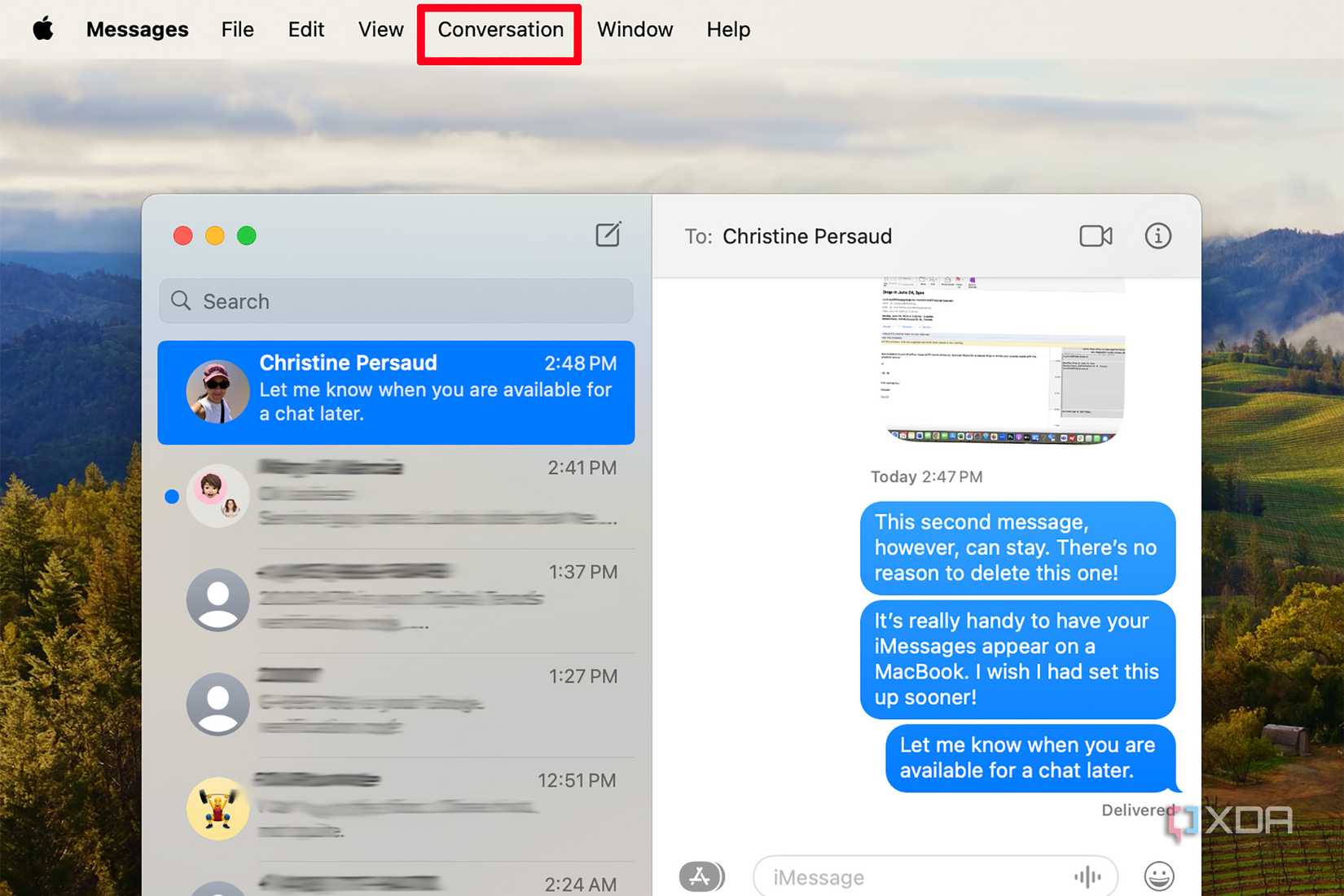 How to delete messages on a MacBook