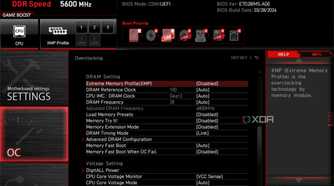 msi uefi bios screen showing xmp disabled