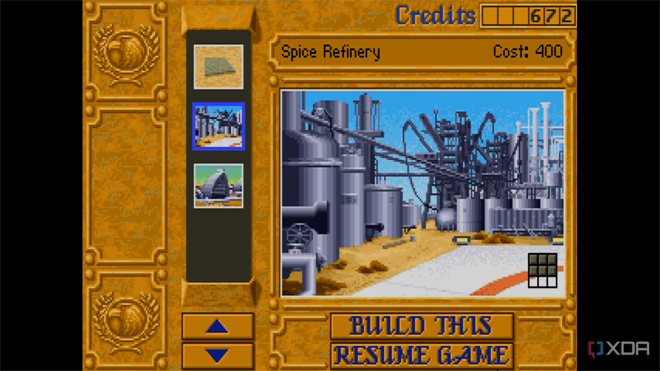 screenshot of dune 2 game