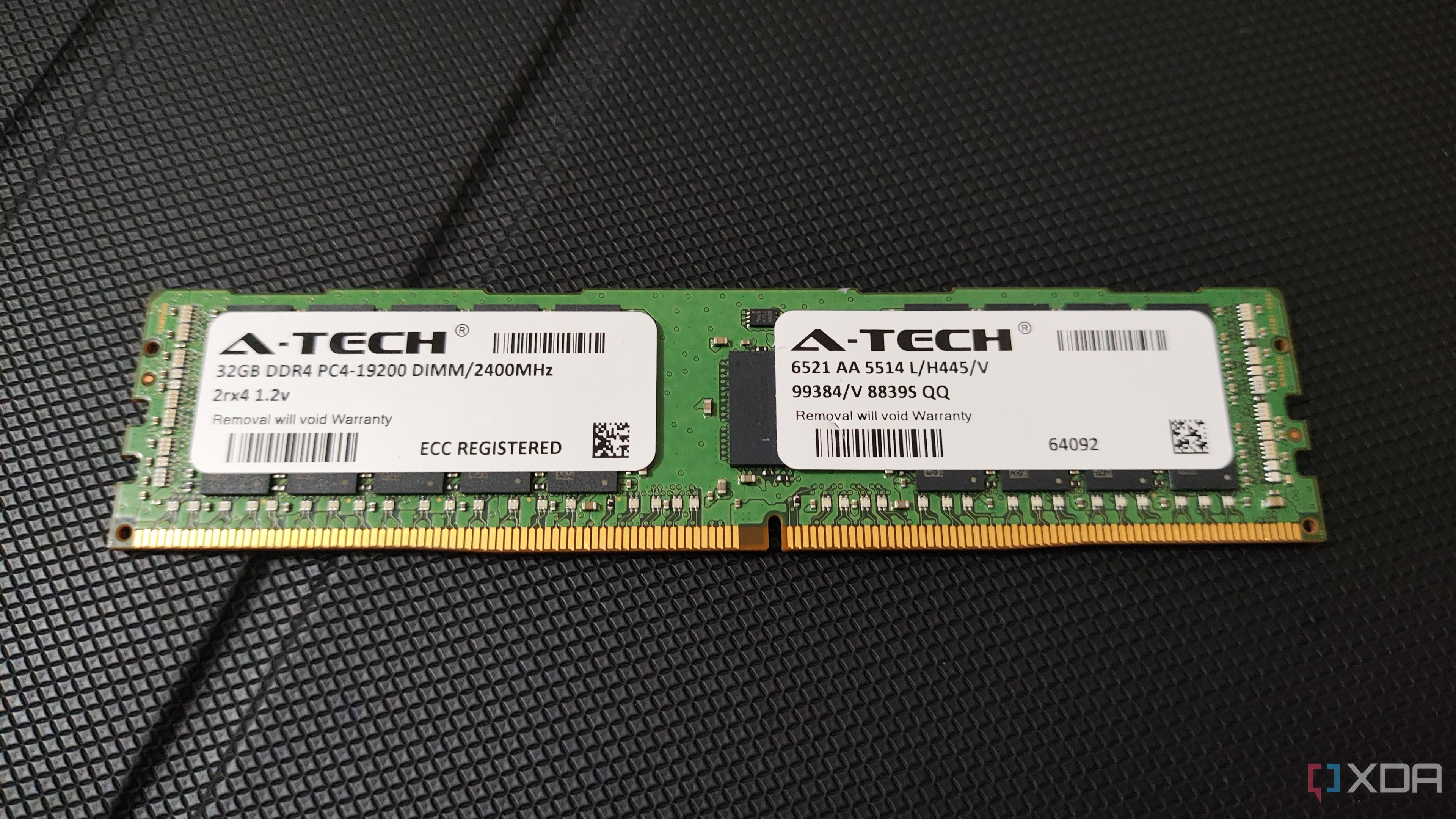 A 32GB ECC DDR4 RAM stick