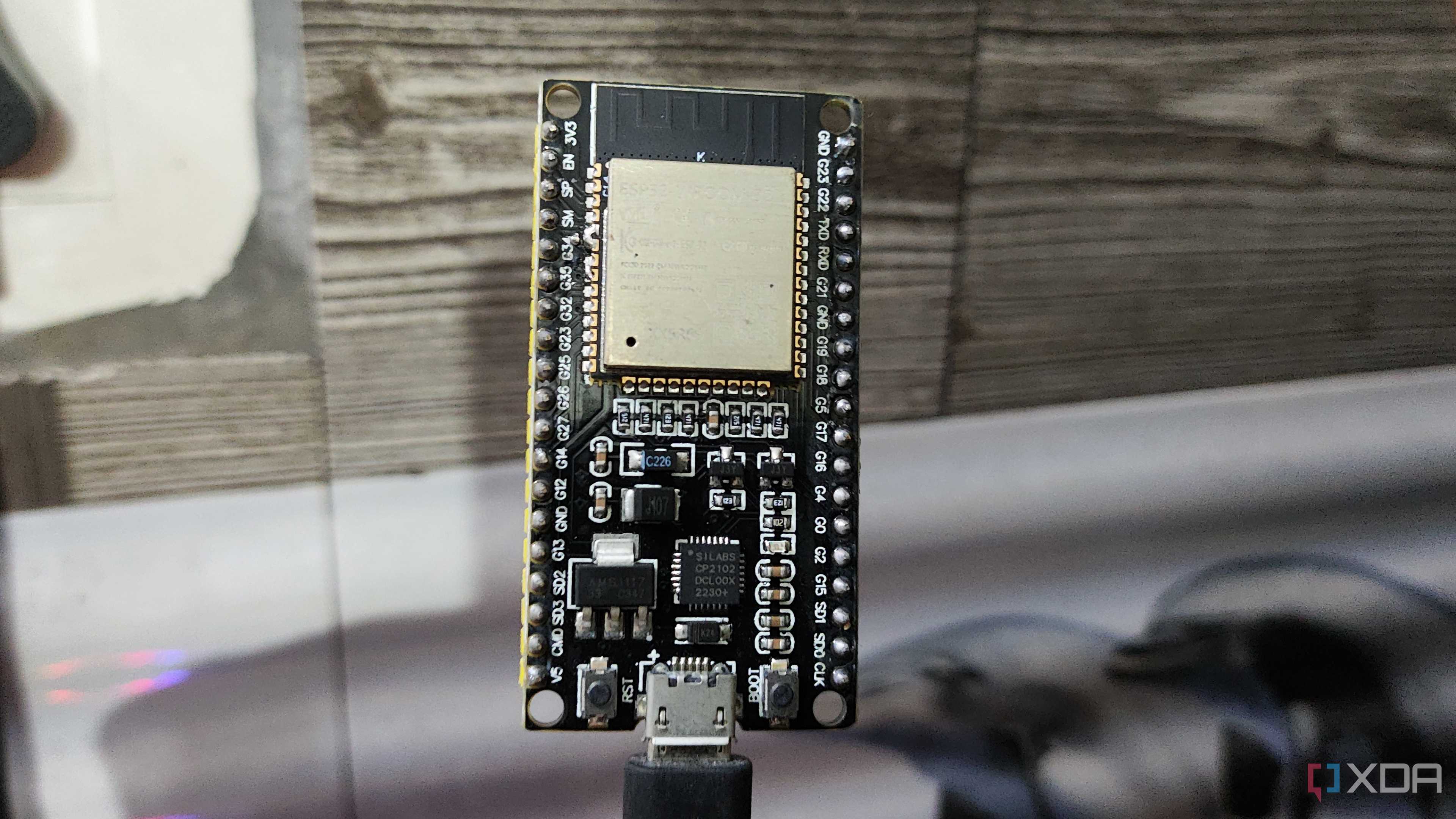 An ESP32 microcontroller
