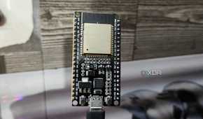 An ESP32 microcontroller