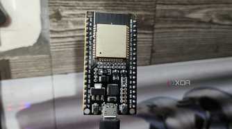 An ESP32 microcontroller
