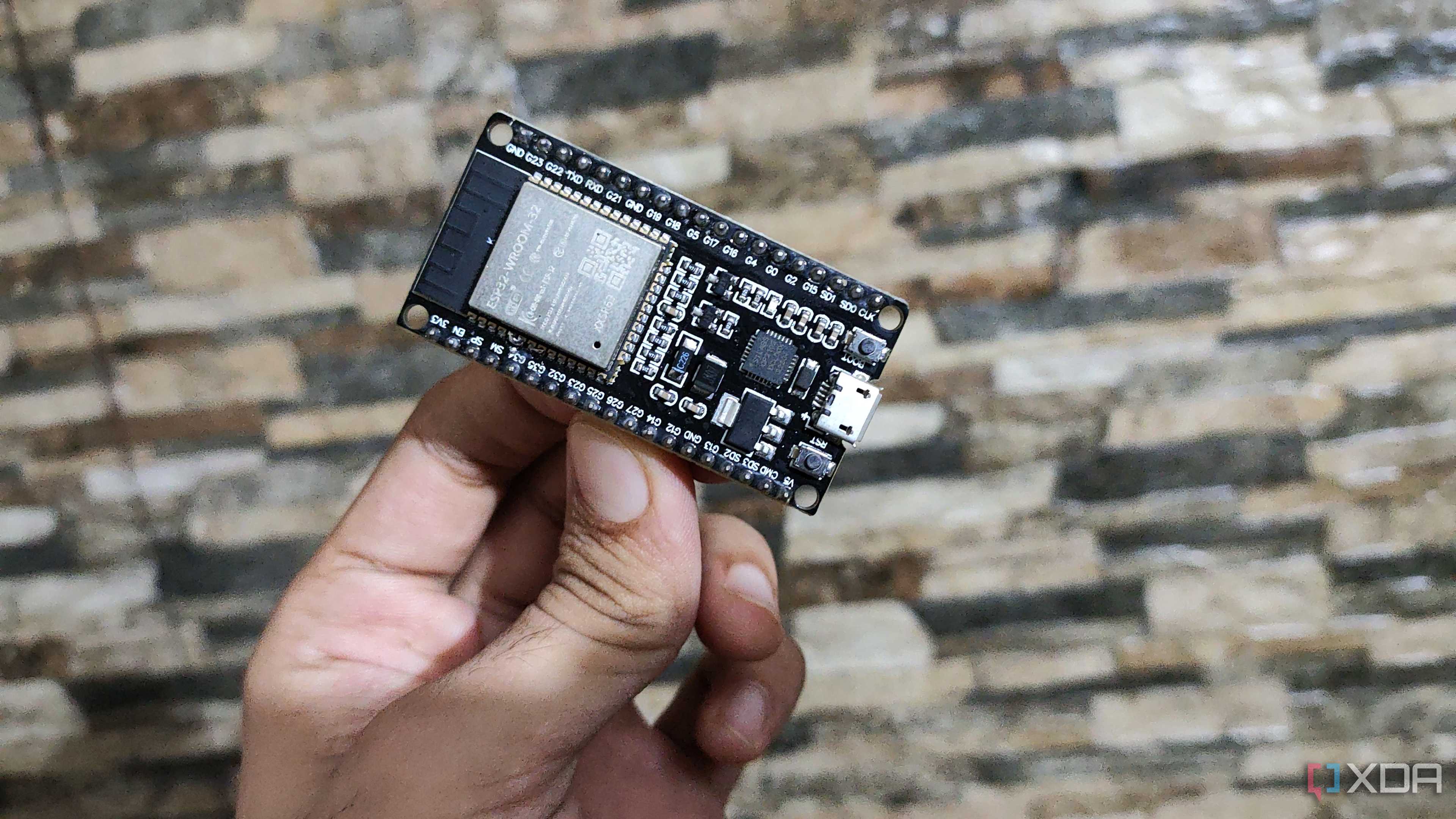 A person holding an ESP32