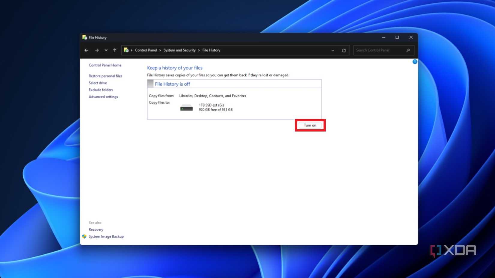 How to use File History to backup your data automatically on Windows