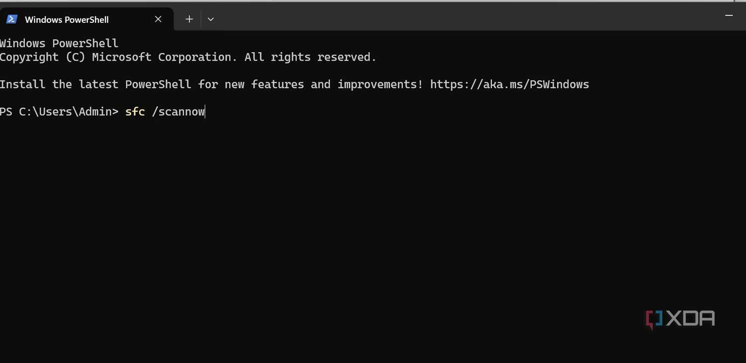 Run file checker scan on Windows