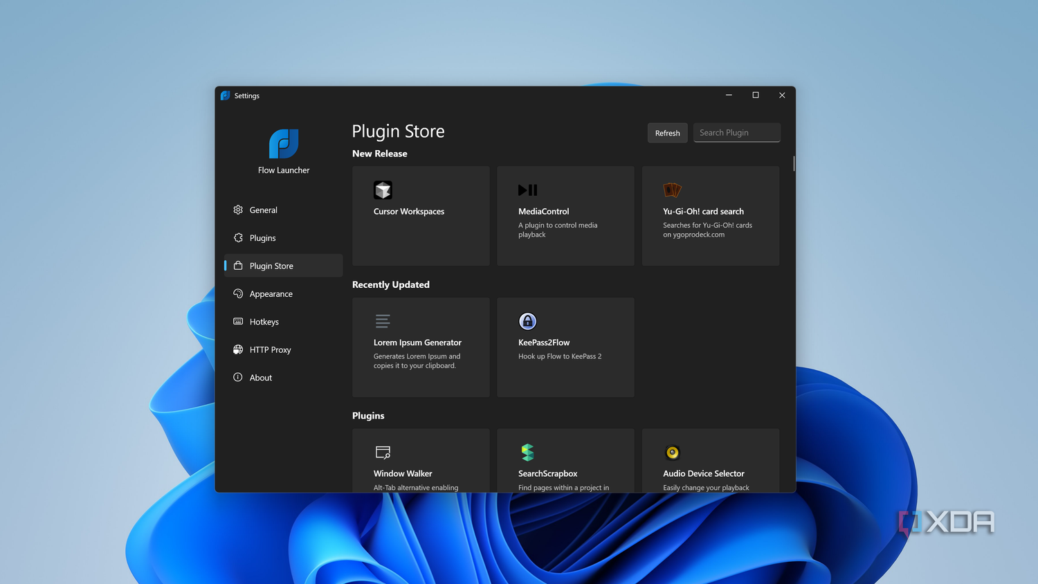 Screenshot of the plugin store in Flow Launcher