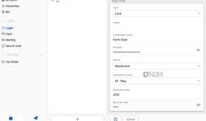 A screenshot showing Bitwarden app field