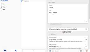 A screenshot showing Bitwarden send