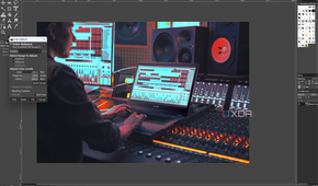 Screenshot of GIMP while using the color balance tool