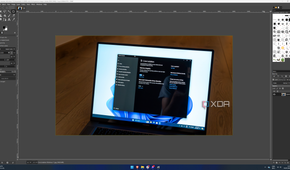 Screenshot of GIMP with an image open