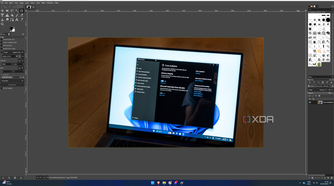 Screenshot of GIMP with an image open