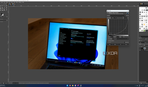 Screenshot of the curve editor in GIMP