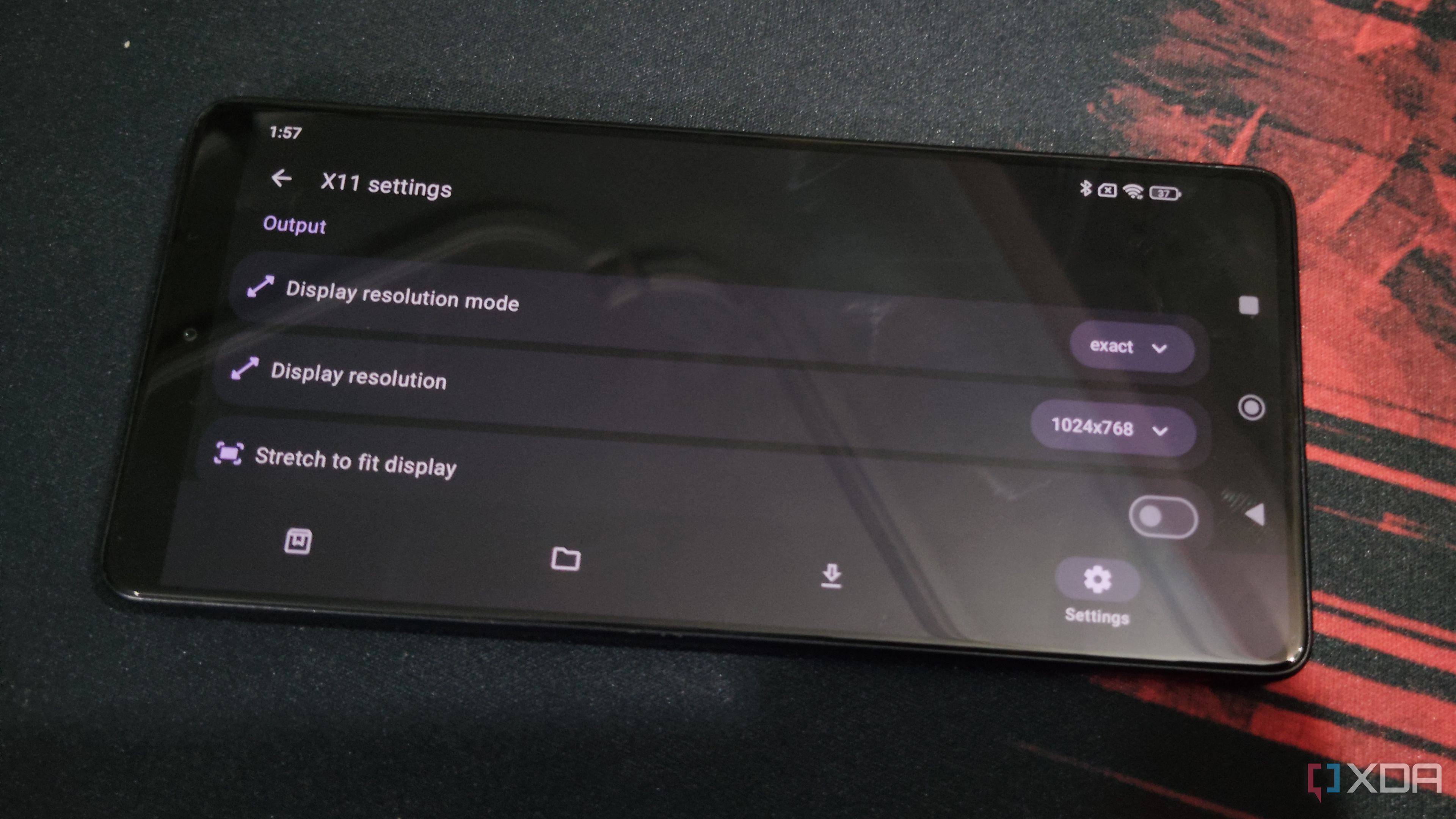 The X11 settings in Horizon-Emu
