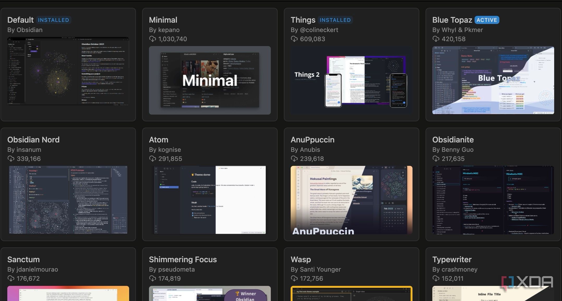 Obsidian install a new theme