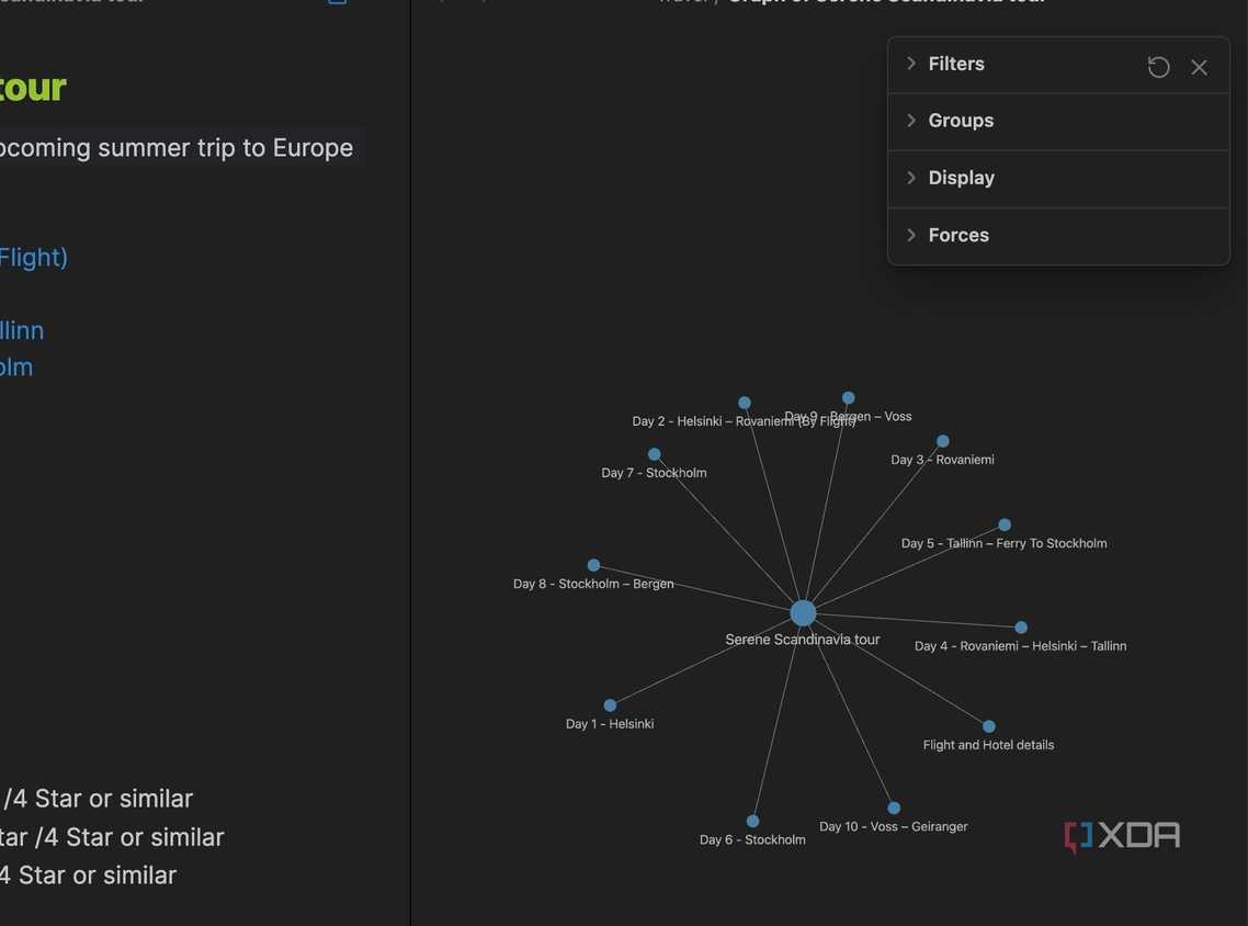 Obsidian local graph view in split tab