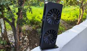 An image of the Intel Arc A750 discrete GPU.