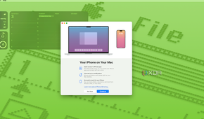 The iPhone Mirroring setup screen.