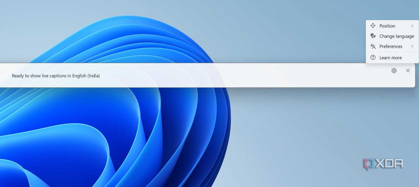 Enable live captions on Windows