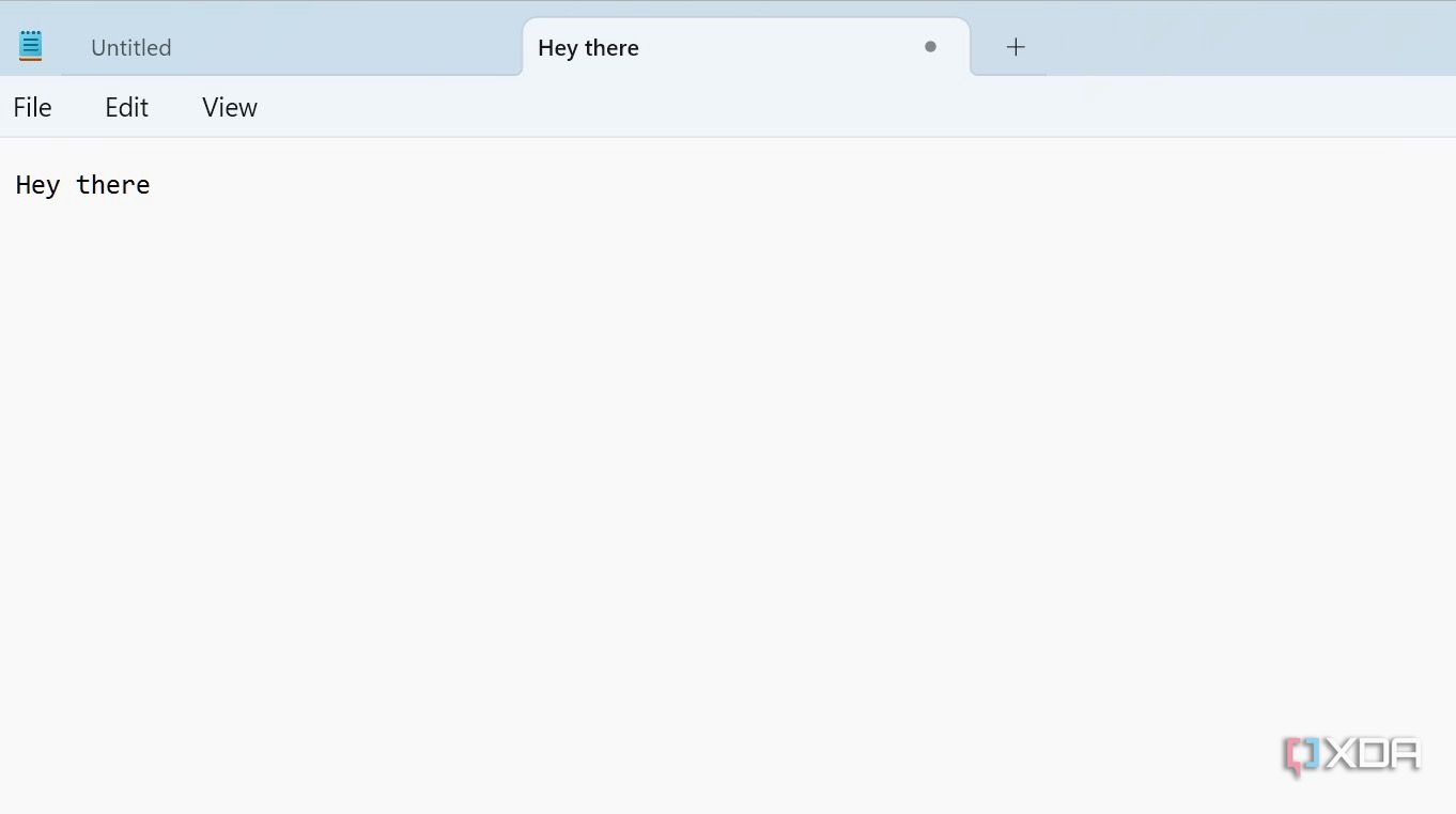 Notepad tabs on Windows