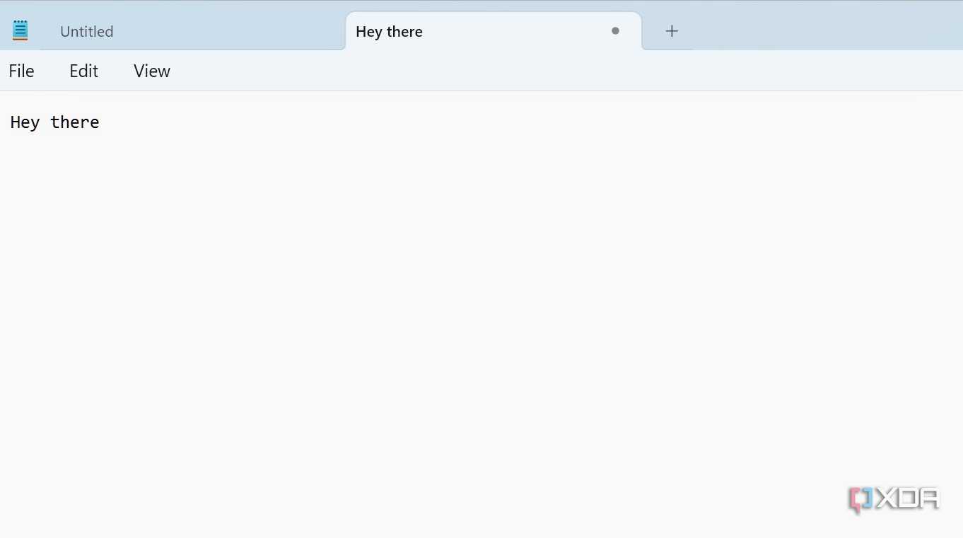 Notepad tabs on Windows