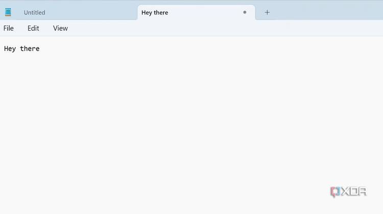 Notepad tabs on Windows