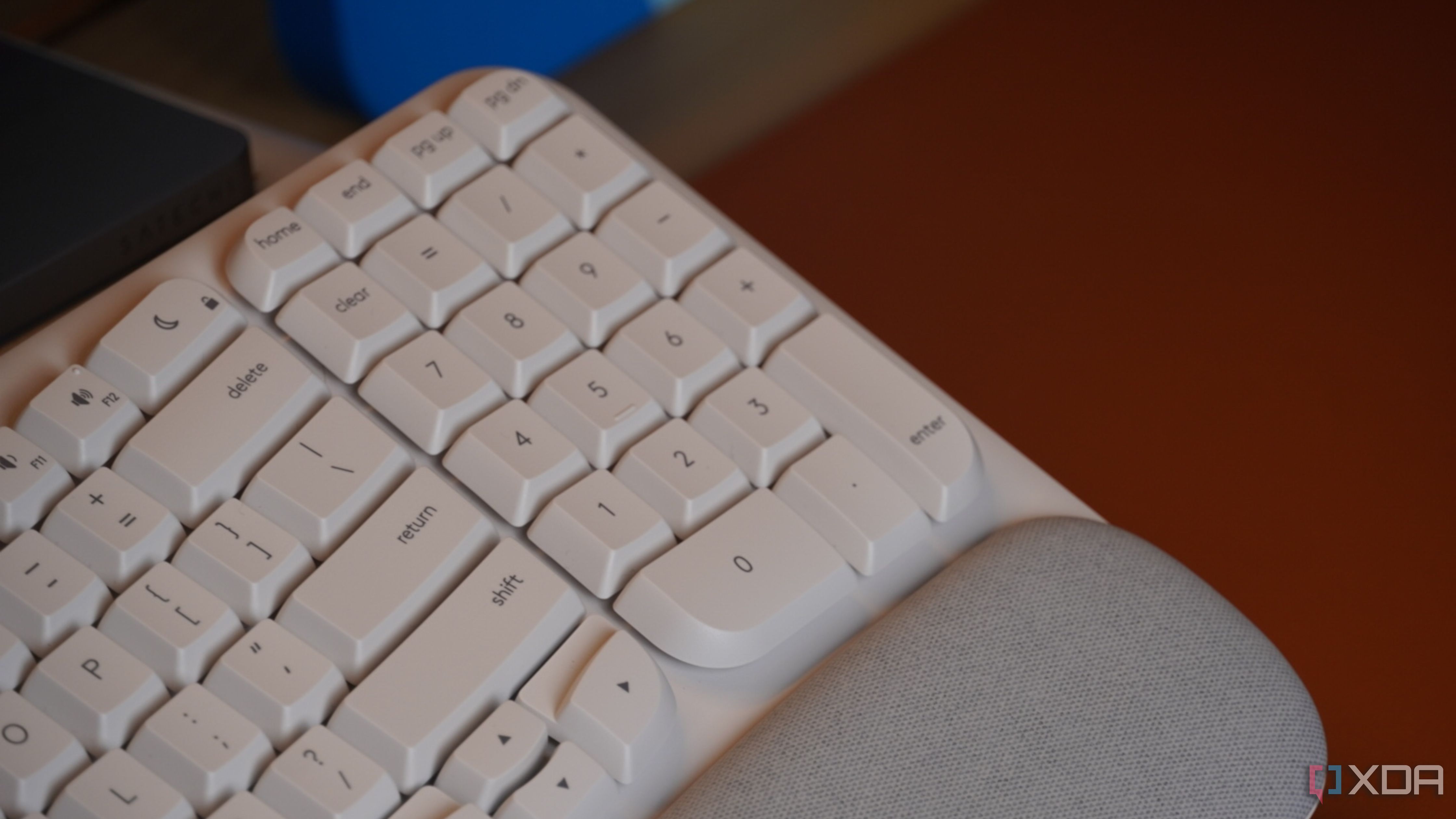 The numpad on the Logitech Wave Keys for Mac.