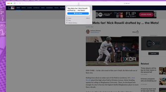 The reader view showing Highlights in macOS Sequoia beta 3.