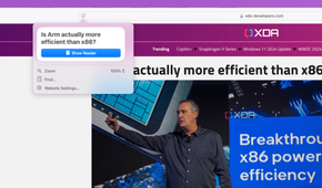 The Show Reader button in macOS Sequoia.