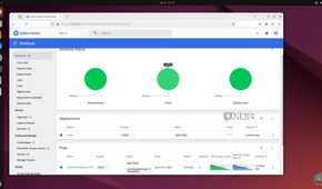 The MicroK8s Dashboard running on Ubuntu