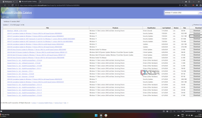 Screenshot of search results in Microsoft Update Catalog